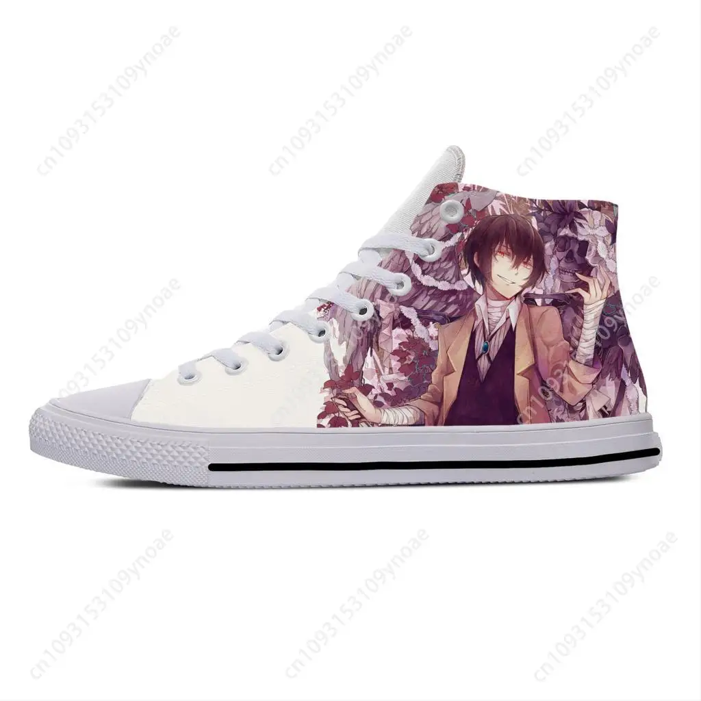 Japanese Anime Manga Bungo Stray Dogs Dazai Osamu Casual Cloth Shoes High Top Lightweight Breathable 3D Print Men Women Sneakers