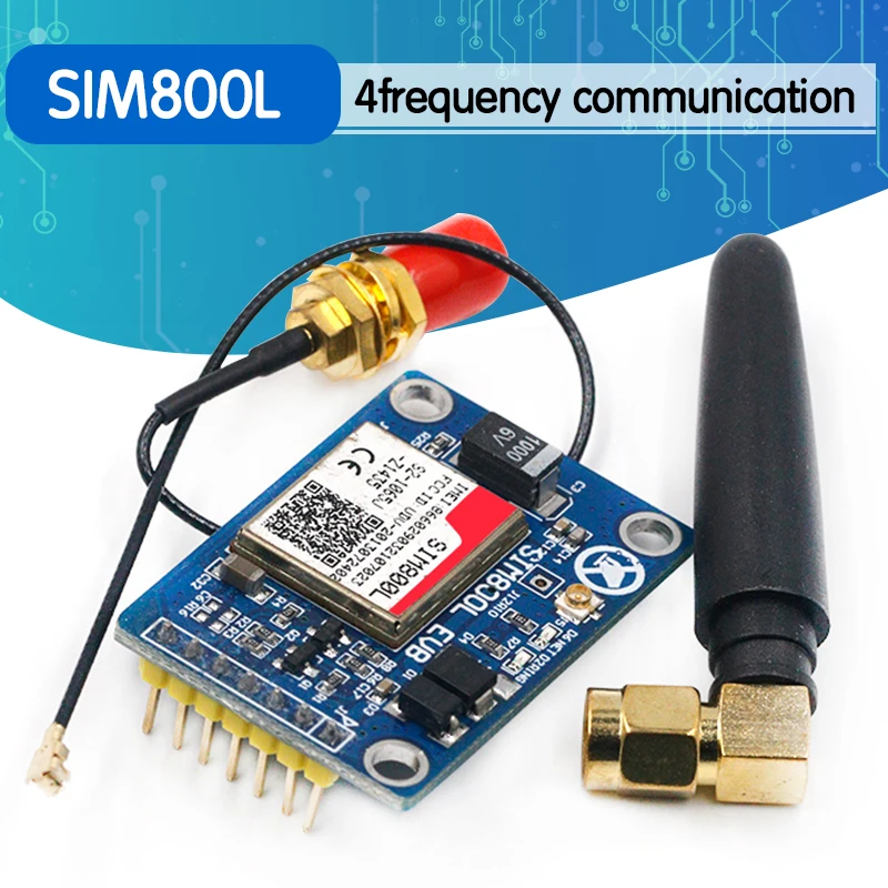 

New SIM800L GPRS GSM Module w/ PCB Antenna SIM Board Quad band for MCU for Arduino