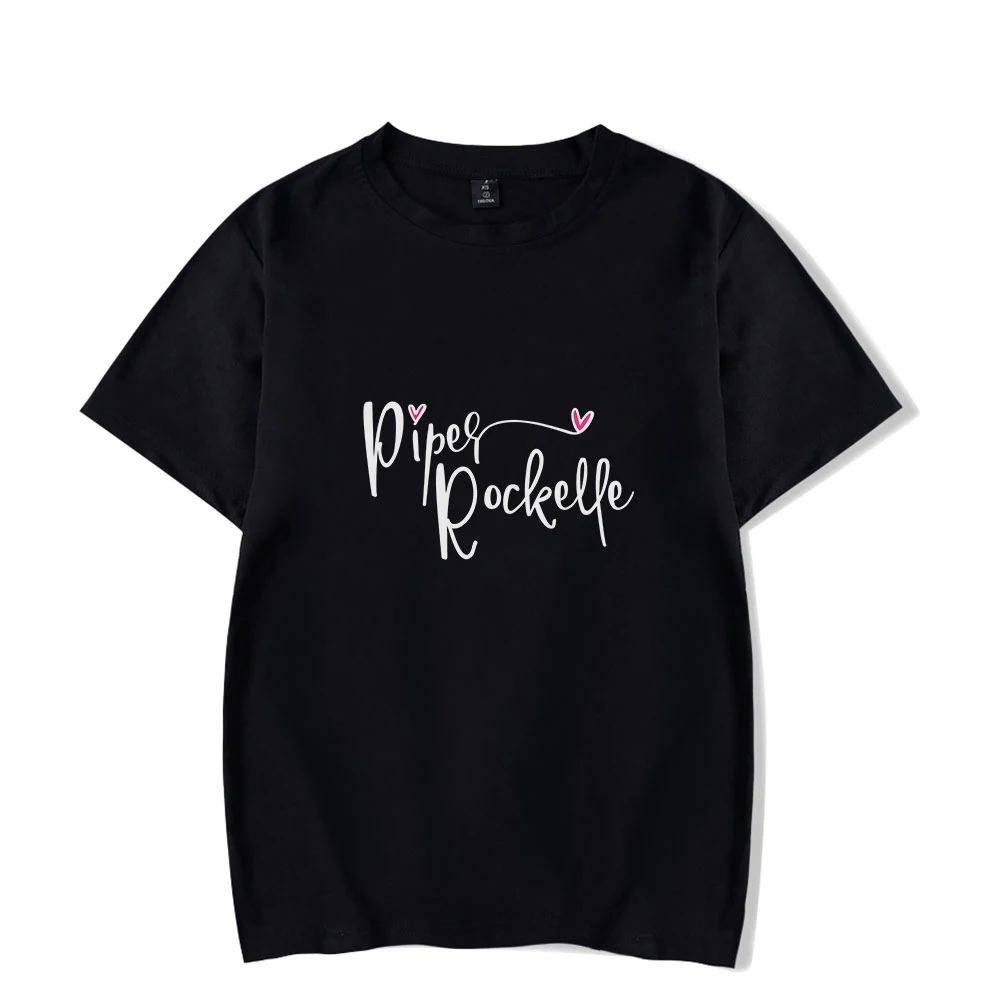 Piper Rockelle Merch Summer T-shirt Piper Rockelle 100% Cotton T Shirt O-neck Women Men Short Sleeve Casual Tee