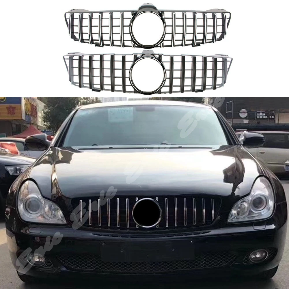 

Передняя решетка для гонок, верхний бампер, решетка для Mercedes Benz W219 CLS Class 2005 2006 2007 GT