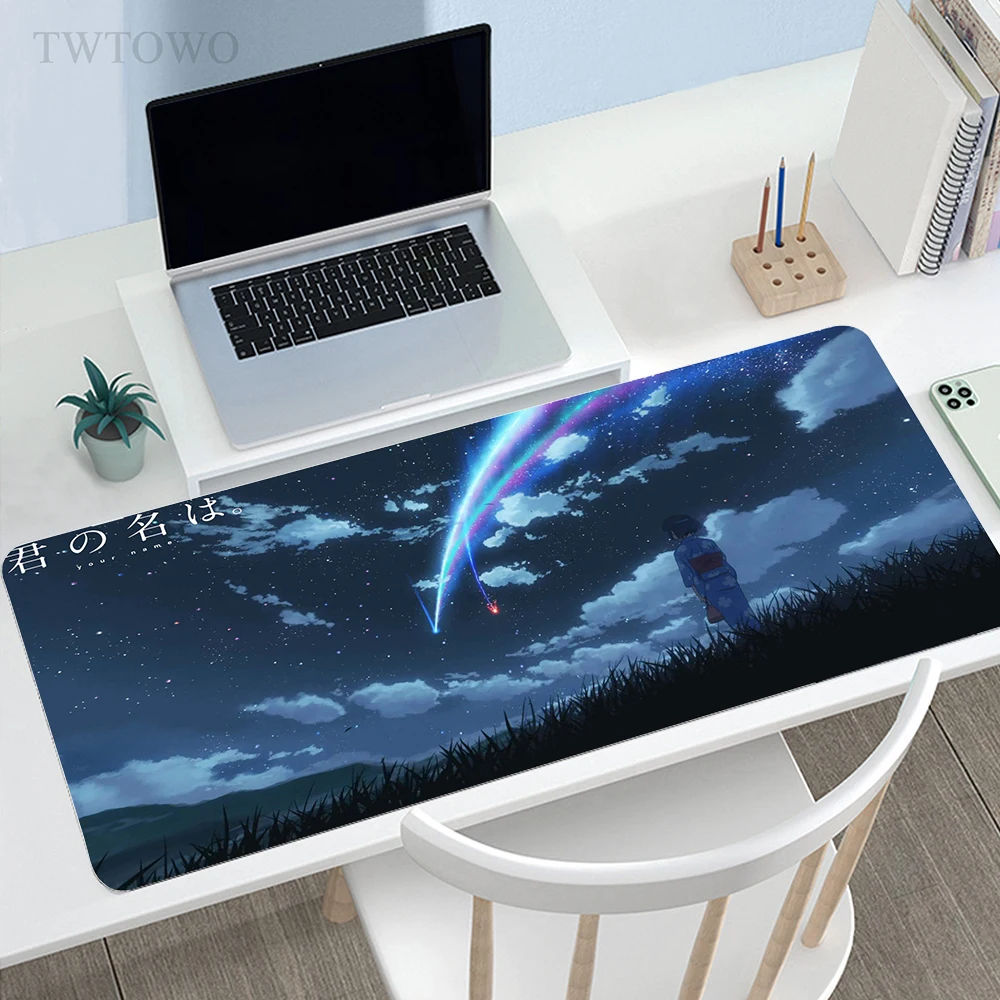 

Your Name Anime Mouse Pad Gamer XXL Mouse Mat Desk Mats Natural Rubber Gamer Office Carpet Soft Mouse Mat Desktop Mouse Pad
