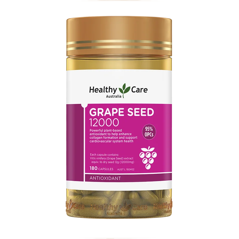 

Healthy Care Grape Seed Extract Capsules 180 Capsules/Bottle Free Shipping