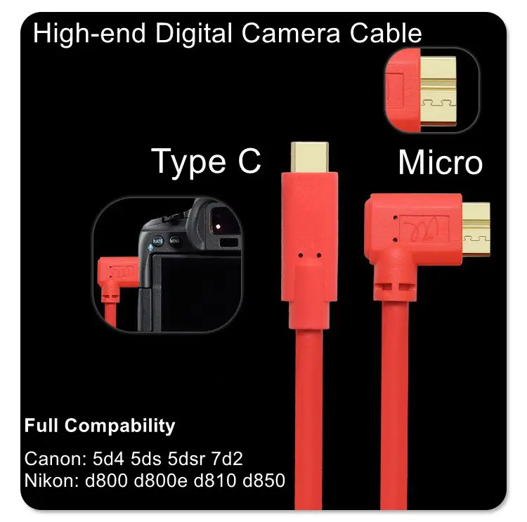 Cable USB 3,0 tipo C a Micro B 3,0 para cámara Canon,...
