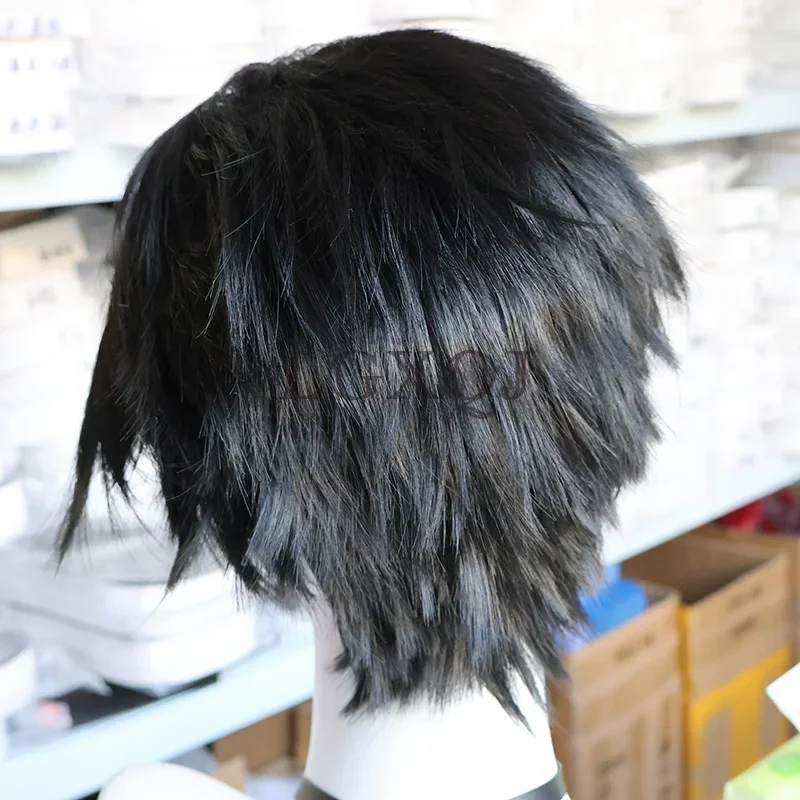 Парик для косплея аниме Steins Gate Okabe Rintarou черный парик Hououin Kyoma термостойкий Mad Scientist