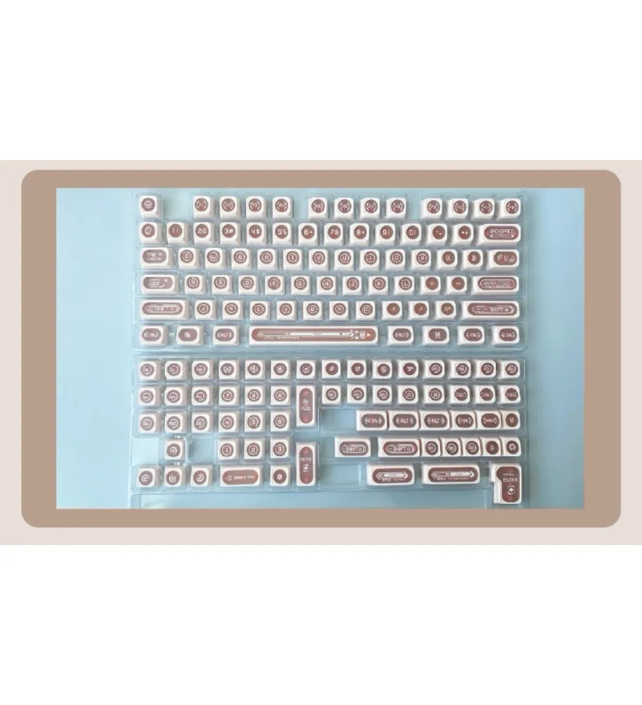 Фото Прозрачные кейкапы Pink Opal Max Personality для Wooting Bee Step, совместимые с клавиатурами Ace68, 87-клавишными и 108-клавишными моделями. №4