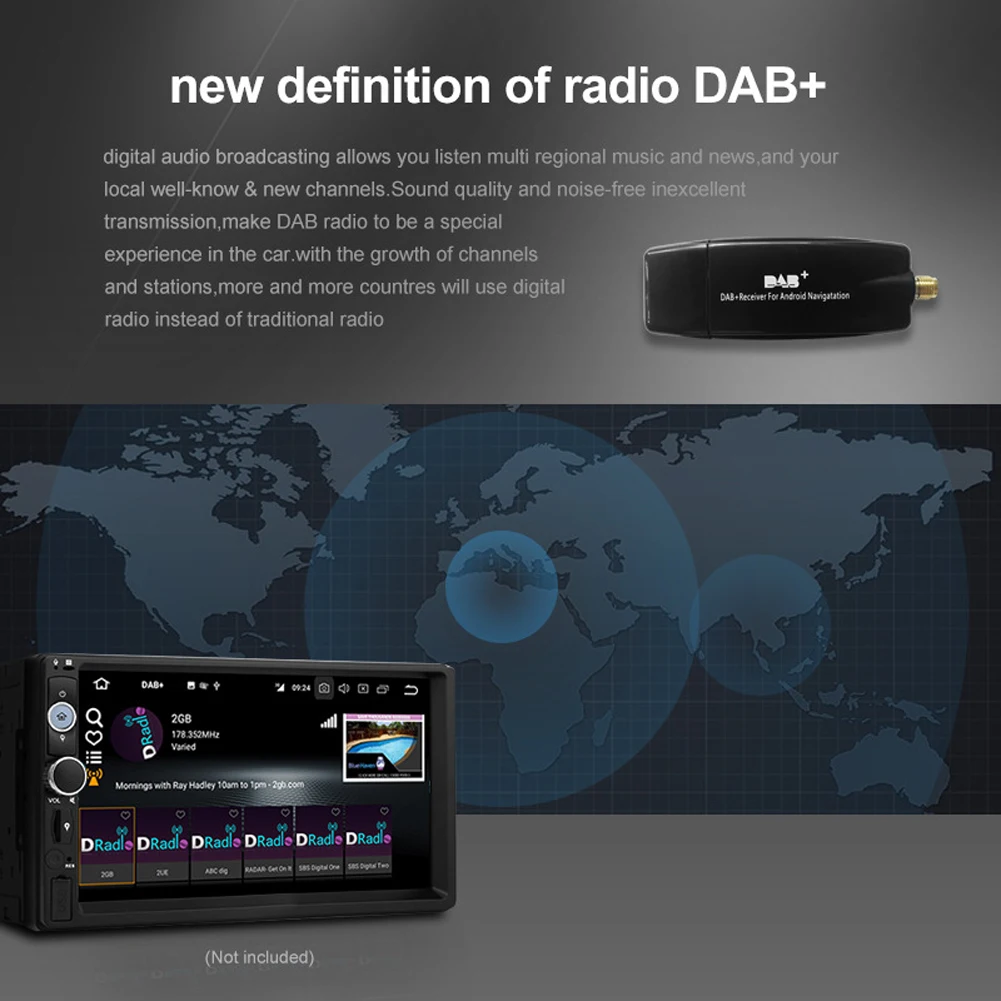 DAB + антенна приемника для автомобиля цифровой радиоприемник портативный