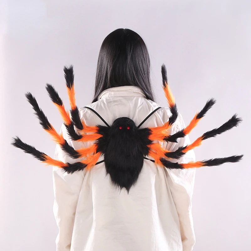 

90cm-125cm New Halloween Spider New Creative Pocket Spider Masquerade Props Candy Spider Color Strap Spider for Halloween Gift
