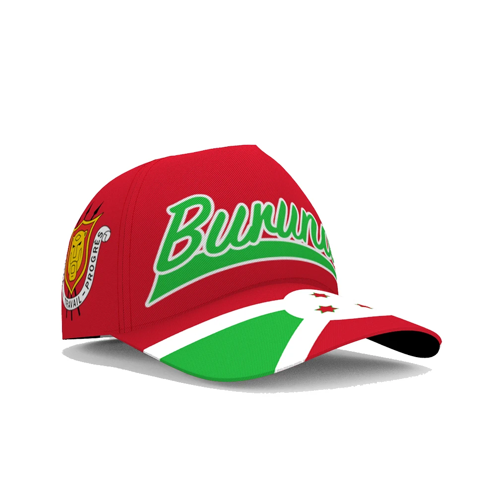 Бейсбольные кепки Бурунди на заказ имя номер логотип команды шляпа Bdi Country Travel