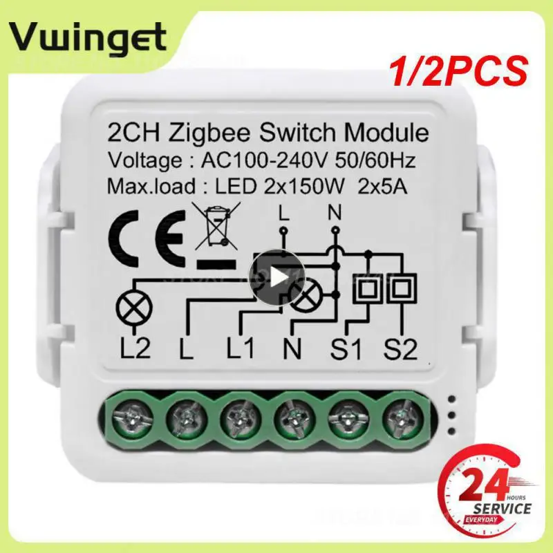 

1/2 шт., умный Wi-Fi модуль для занавесок Tuya, потайной переключатель для роликового затвора, электрический двигатель, 1/2 клавиши, совместимый с Alexa Google Home