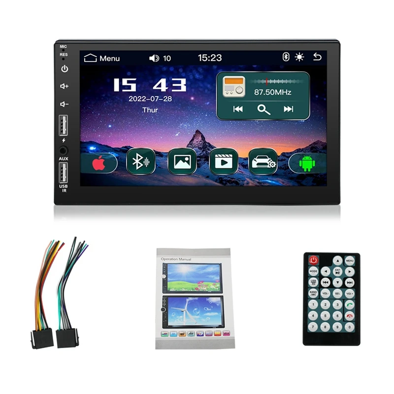 

Автомагнитола с сенсорным экраном 7 дюймов, 2USB, AUX, MP5