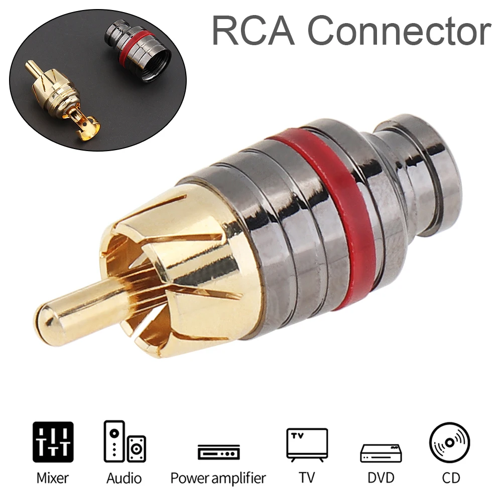 

Разъем RCA папа паяльный Золотой Аудио Видео адаптер Разъем для динамика провод Аудио Видео усилители приемников и звуковых систем