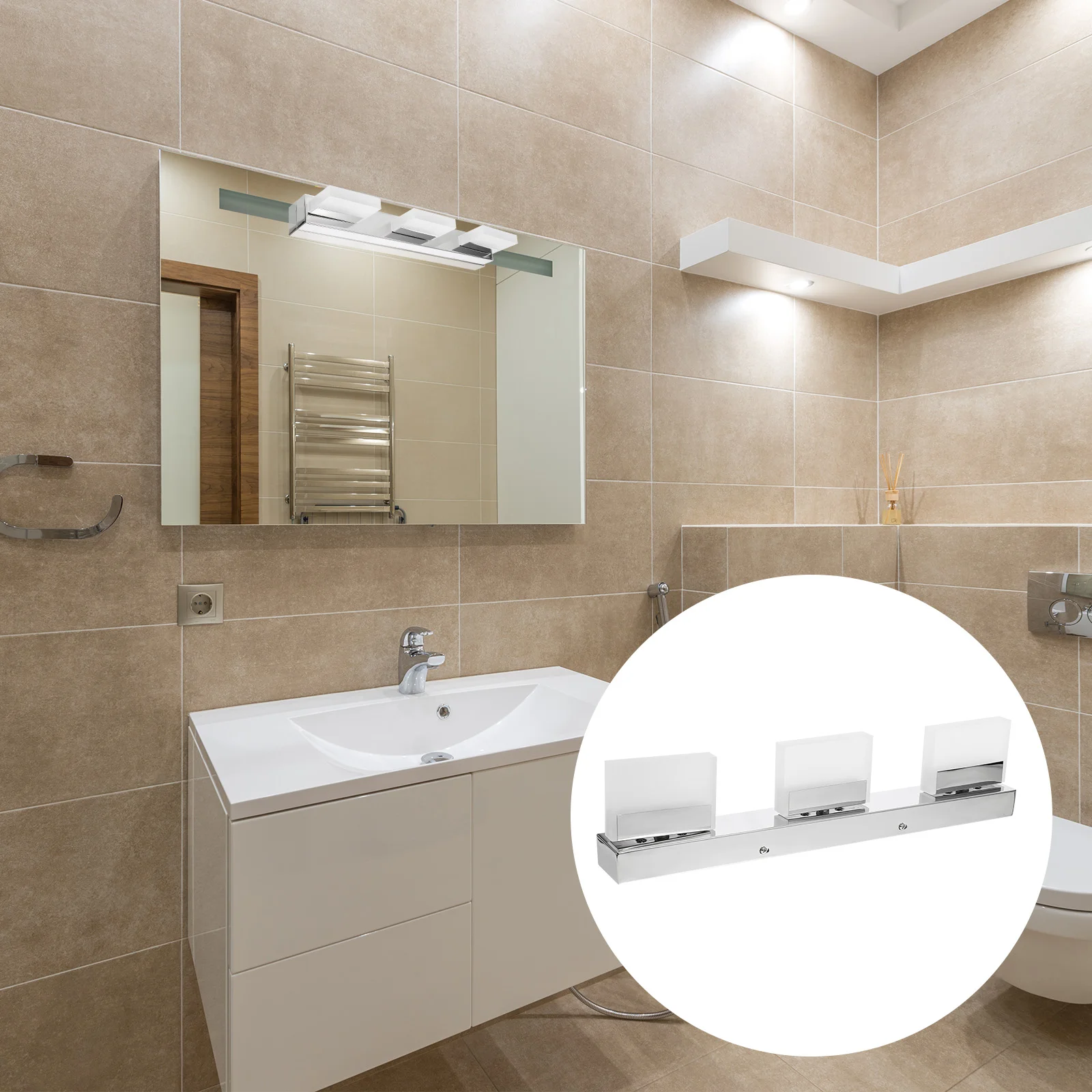 

Vanitybathroom Bar Wall Mirror Fixtures Crystal Strip Above Night Bath Makeupbedroom Minimalist Dressing Lamp Over Mounted