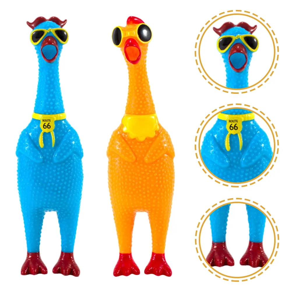 

2 шт. кричащая курица игрушка-антистресс игрушки цыплята портативный выдавливаемый розыгрыш ТПР регулируемая детская игрушка детский ребенок