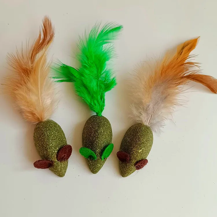 

hot new model Catnip Mouse new cat feather toy cat snack catnip pet supply factory supply catnip toys for cat