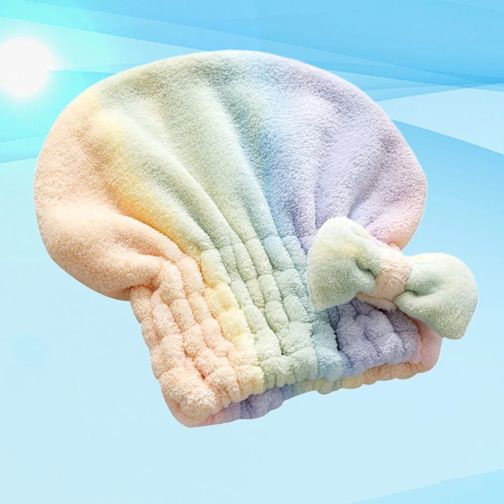 

Hair Towel Wrap Shower Cap Dry Bath Turban Head Drying Quick Hat Microfiber Dryer Microfibre Wrappedshampooadults Fleece Caps