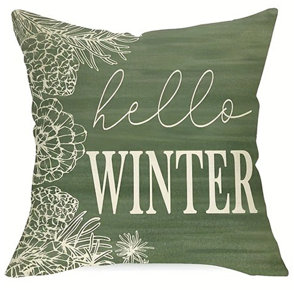 

Рождественский дом, зимнее украшение для дома, наволочка для гостиной, диван, подушка, украшение для комнаты, новогодний подарок