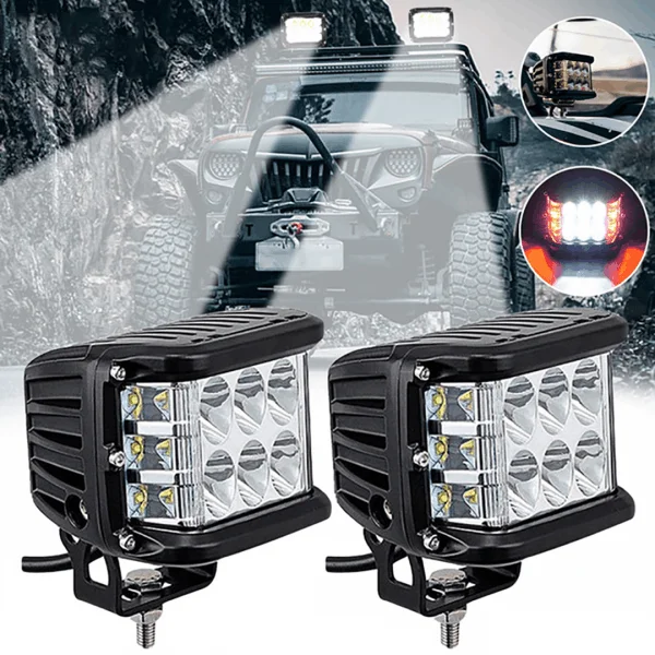 

60W 45W 24V LED Car LED Strobe Light Emergency Light Warning Light Auto Flashing For SUV Truck Motorcycle Light bar Dropshipping