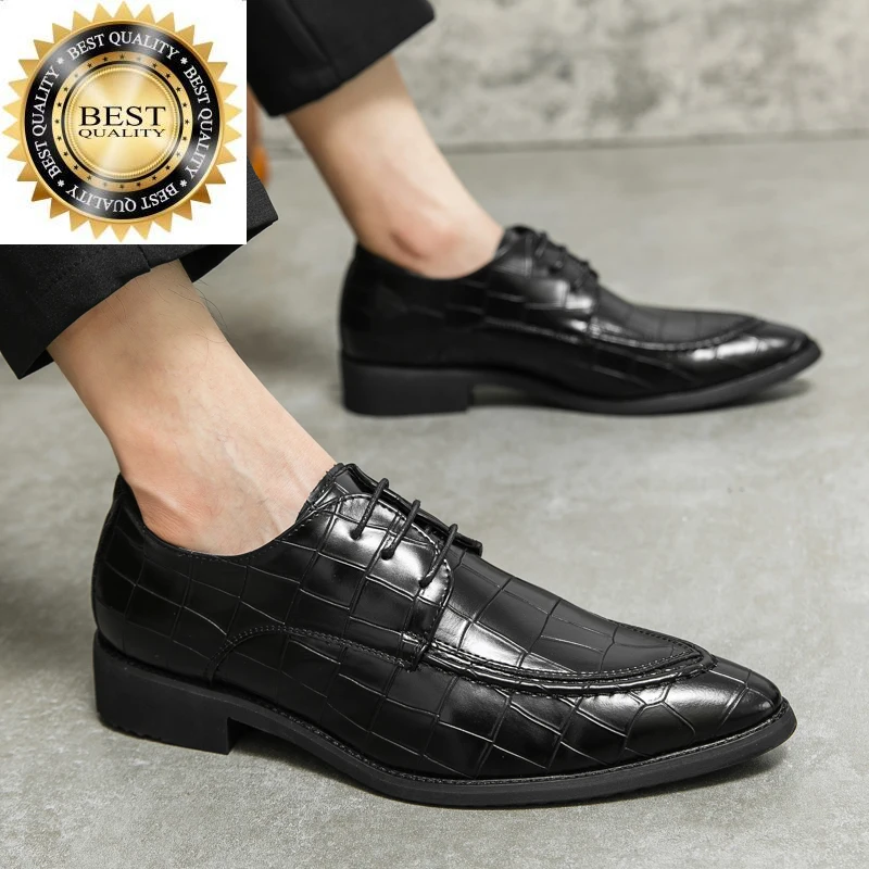 

up Men Leather Shoes lace oxfords men Elegant Stylish Designer for Mens fashion Casual wedding party