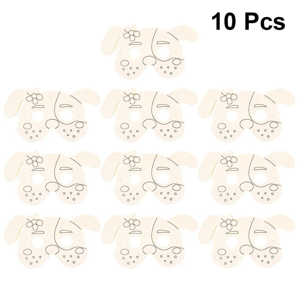 10 шт. маска DIY бумага пустая живопись рисунок мультфильм раскраска белые граффити