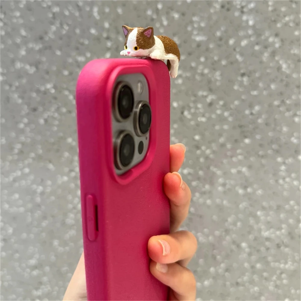 Фото Милый чехол с 3D котом личи для iPhone 16, 15, 13, 12, 11 Pro Max 14 Plus 13 mini X XR XS 7 8 SE2 Girl Ins, корейский мягкий чехол №4