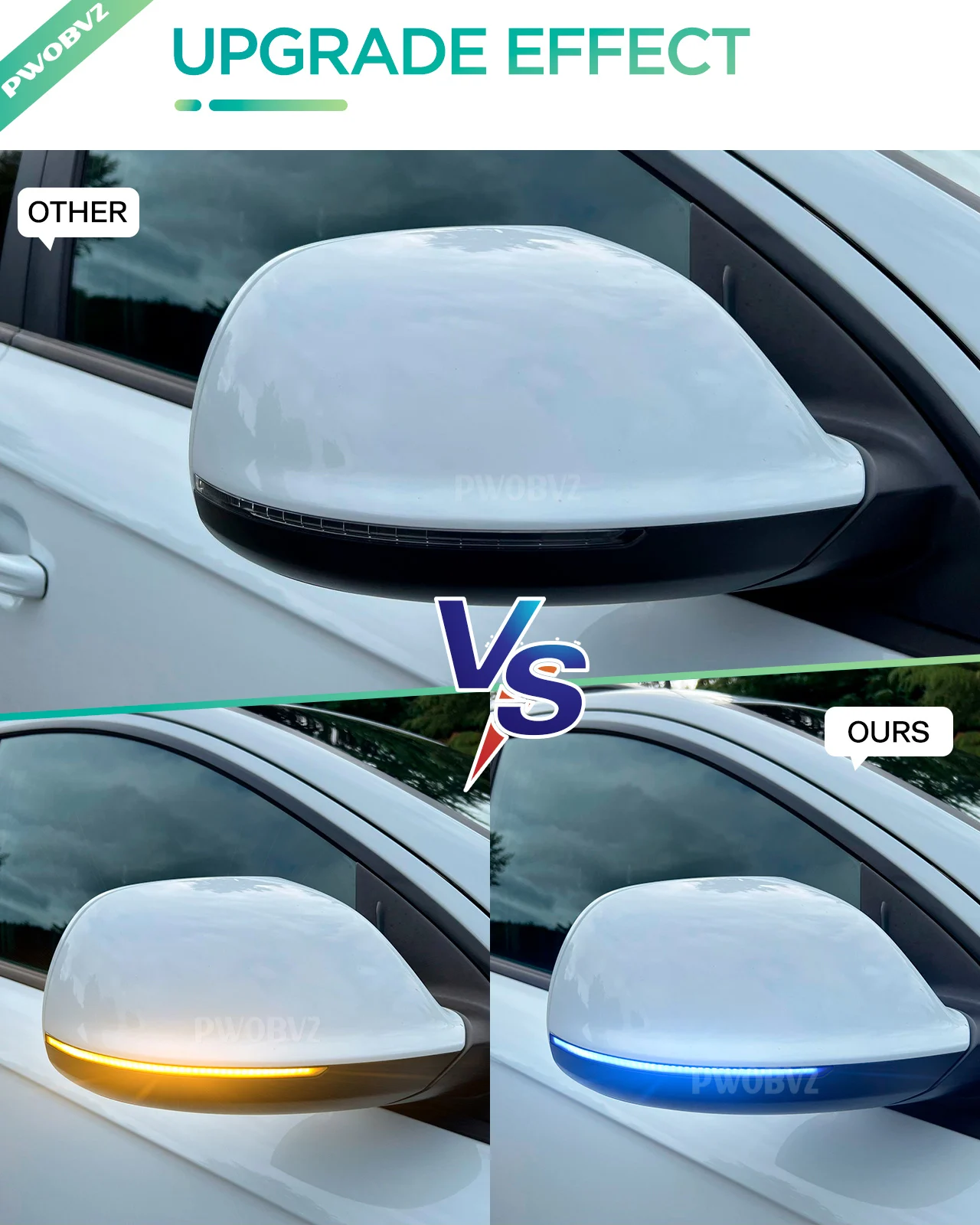 2 шт. мигалка для бокового зеркала автомобиля светодиодный динамический янтарный