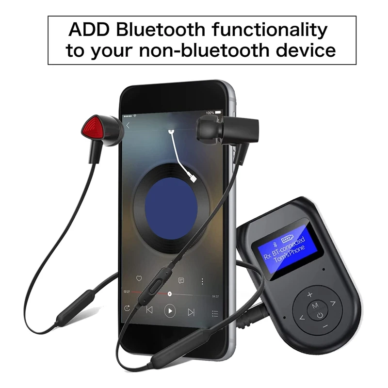 

Приемник-передатчик Bluetooth 4-в-1, беспроводной аудиоадаптер с низкой задержкой Bluetooth 5,0 для автомобильной/домашней стереосистемы