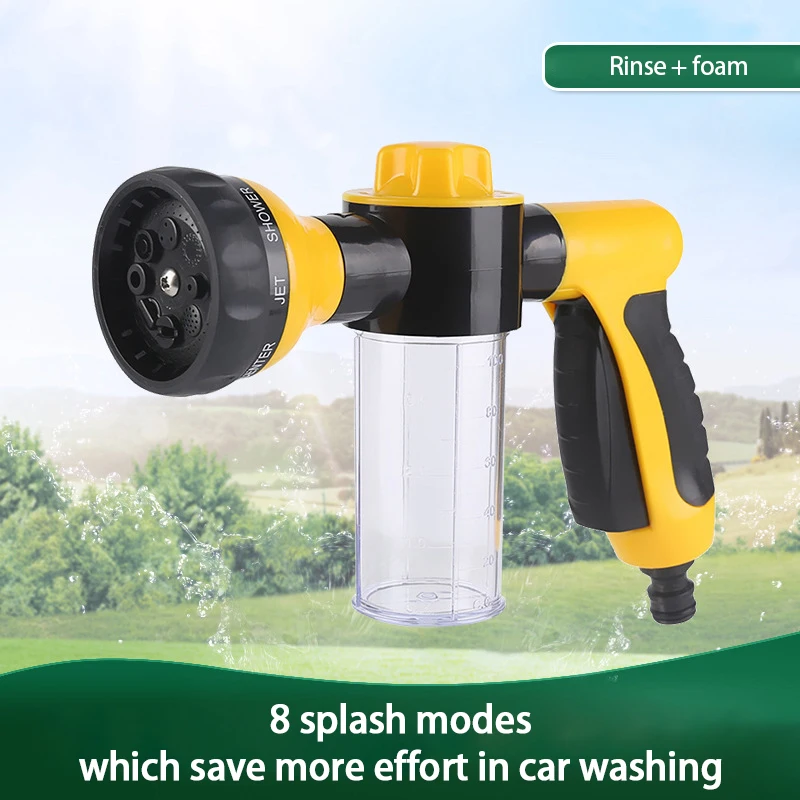 

Portable Auto Foam Lance Water Gun High Pressure 3 Grade Nozzle Jet Car Washer Sprayer Cleaning Tool Gardening Watering Flowers