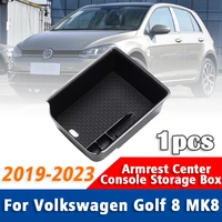 1pcs armrest center console storage box for volkswagen vw golf 8 mk8 gti gte r 2019 2020 2021 2022 2023 car interior accessories