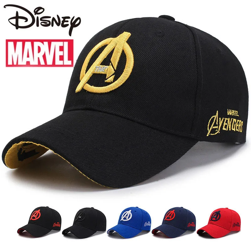 

New Disney's High-quality Avengers Round Label A Embroidered Men's and Women's Baseball Cap Outdoor Sunscreen Adjustable Sun Hat