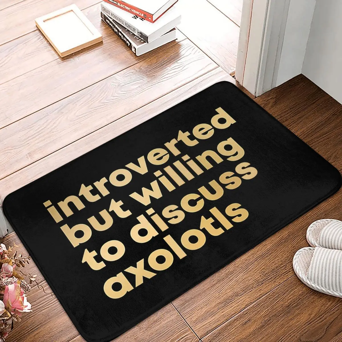 

Axolotl Lover Bathroom Mat Introverted Gold Doormat Kitchen Carpet Entrance Door Rug Home Decor