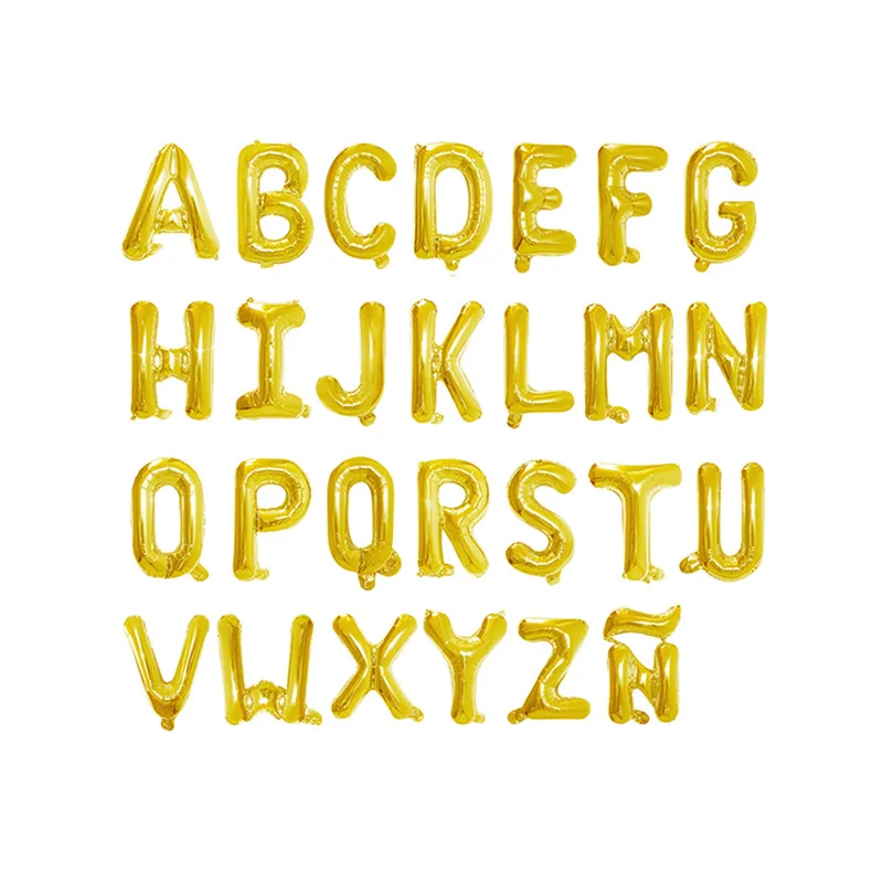 16 дюймов розовое золото серебро синий розовый алфавит буквы для детей день