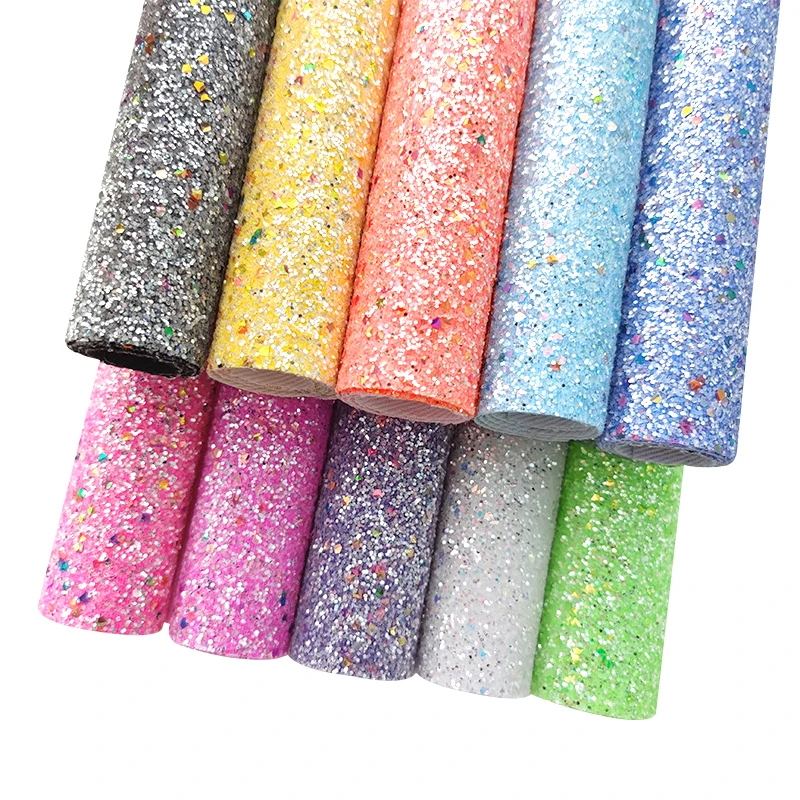 

Wholesale sequined PU artificial leather craft decoration raw material roll material PU leather