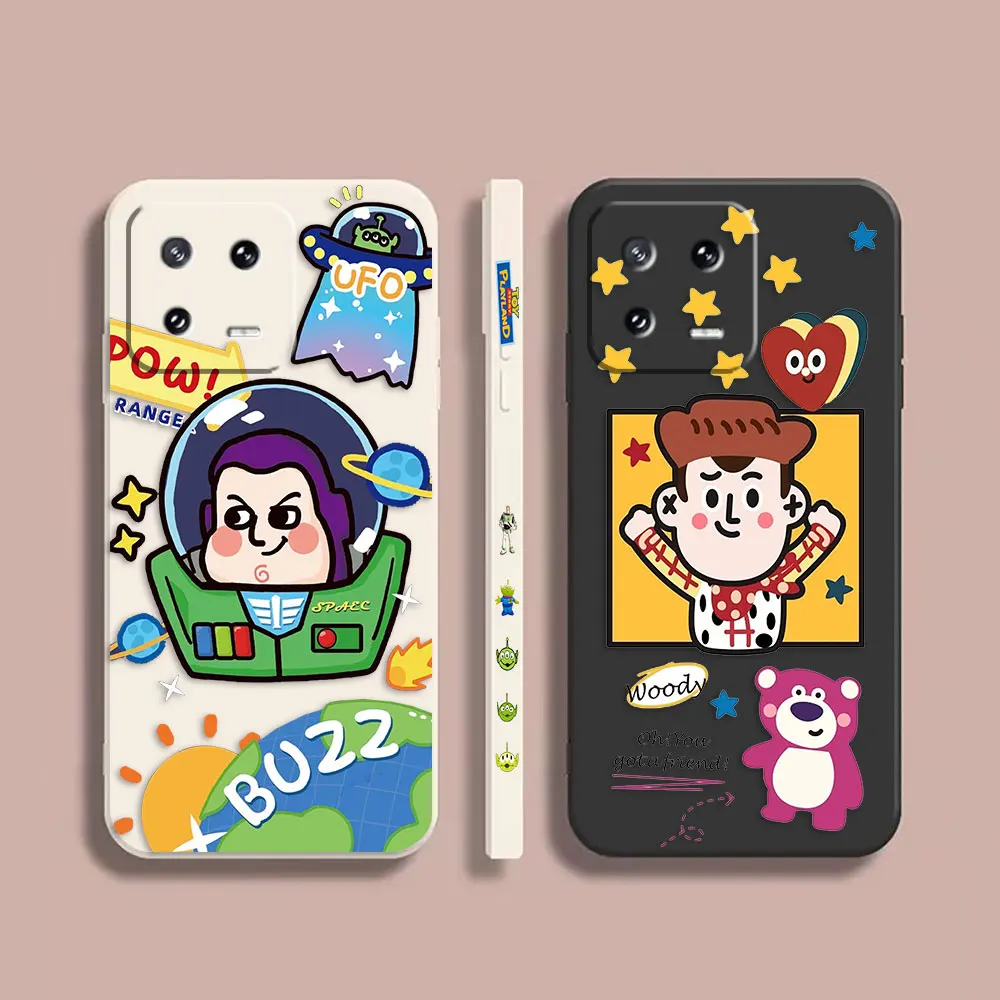 

Case For Xiaomi PCOO F3 M3 X2 6X 8 CC9E MIX 2 2S 3 4 Shark 3 5 GT Pro 4G 5G Simple Liquid Silicone Case Anime Toy Story