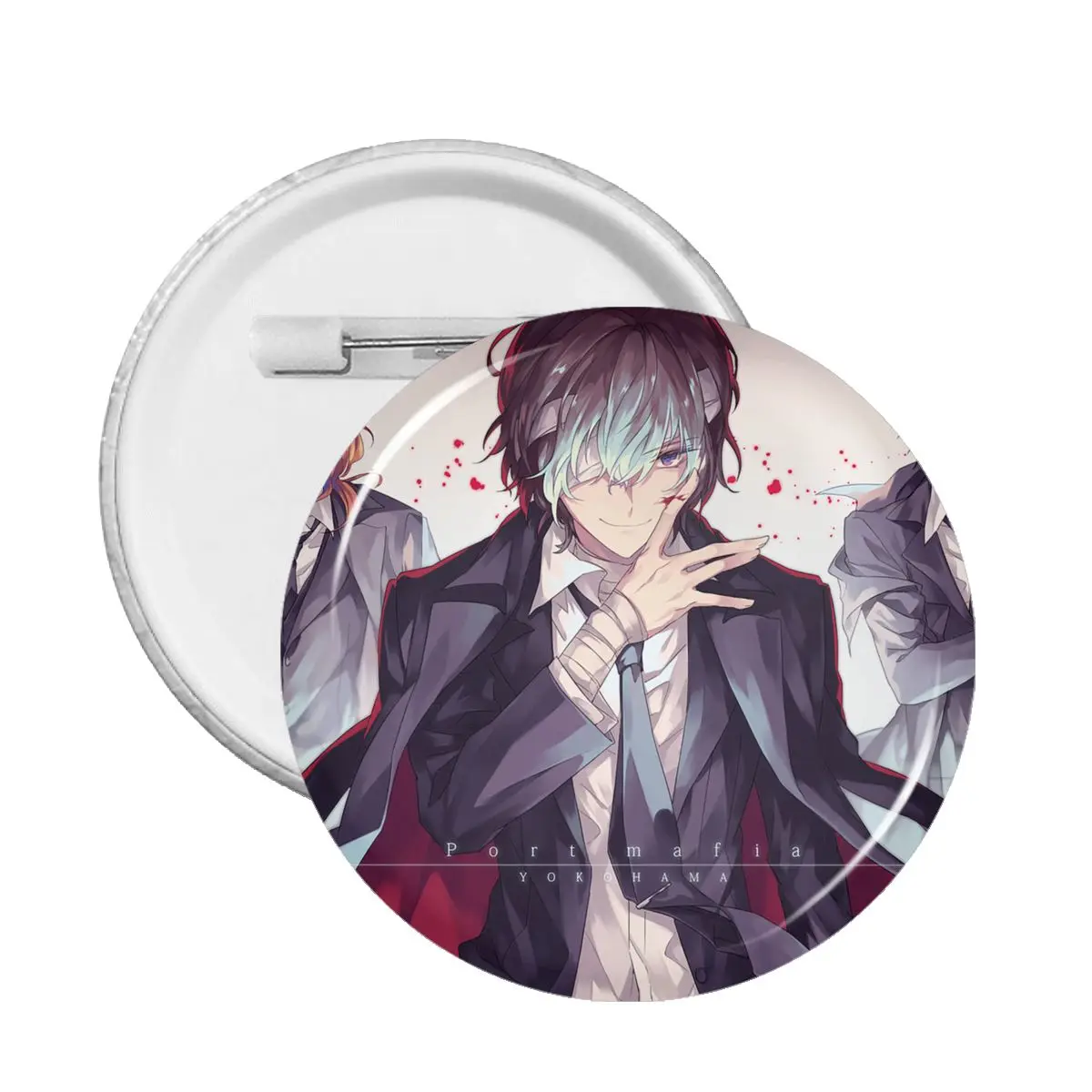 

PVC Osamu Dazai Collar Badge Badges Bungou Stray Dogs Manga Cartoon Pins Brooches for Hat Anime Fans Collections
