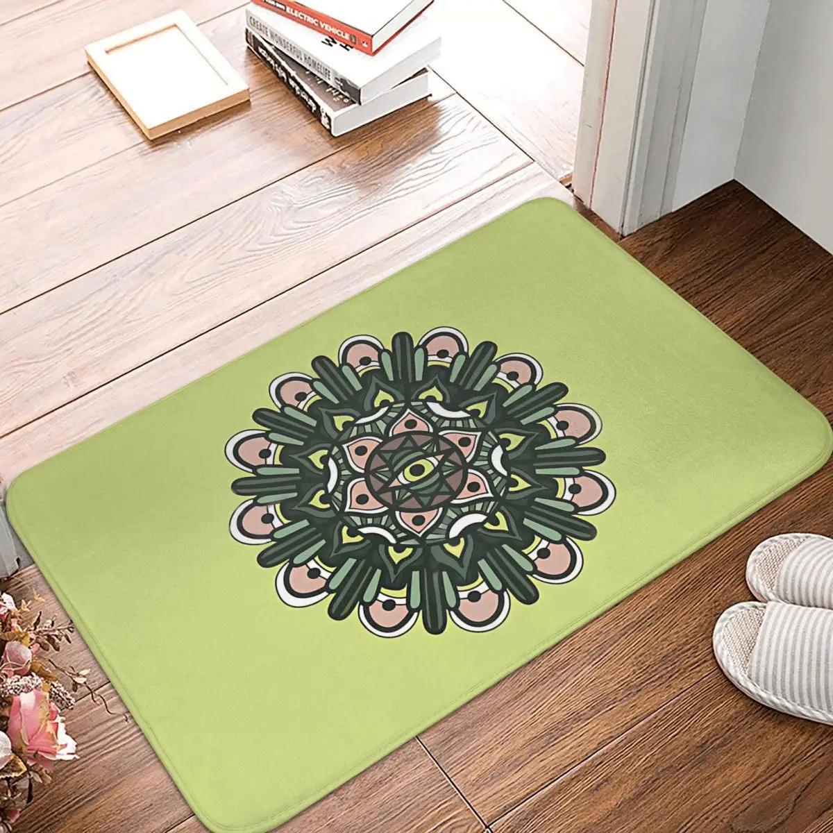 

Арбуз Мандала сглаза нескользящий Придверный коврик ковер гостиная кухонный коврик уличный фланелевый декоративный