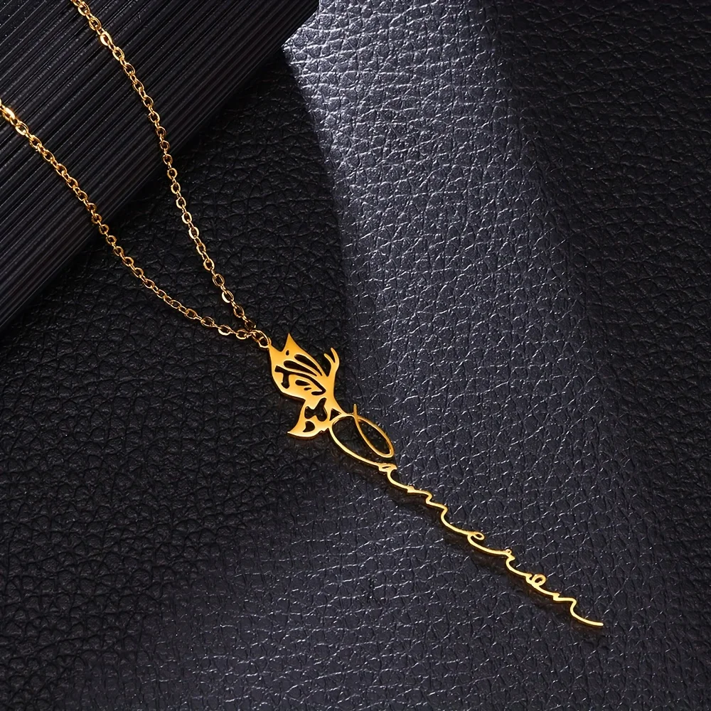 Персонализированные ожерелья с именем бабочки для женщин богемные ювелирные