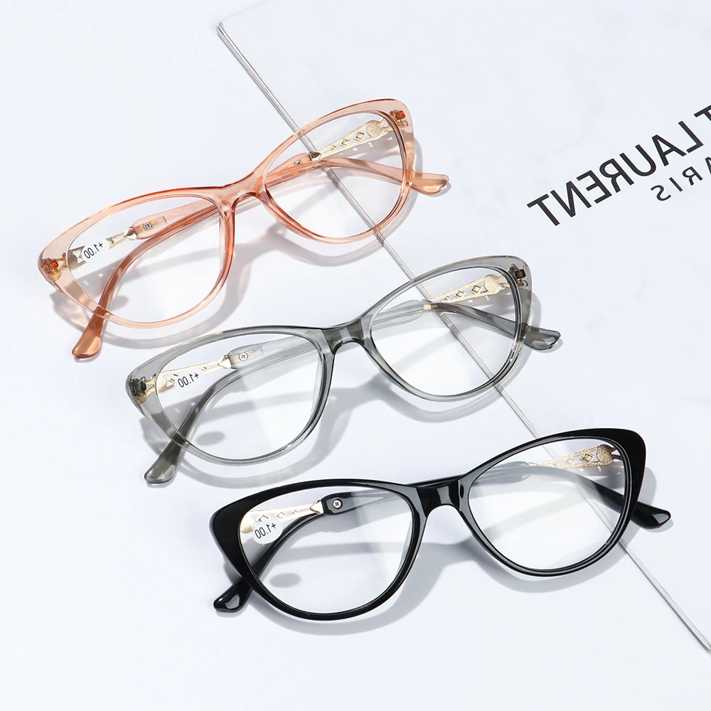 

1PC Retro Cat Eye Reading Glasses Women HD Gradient Presbyopic Computer Eyeglasses Men Hyperopia Eyewear Diopter +1.0 to +4.0