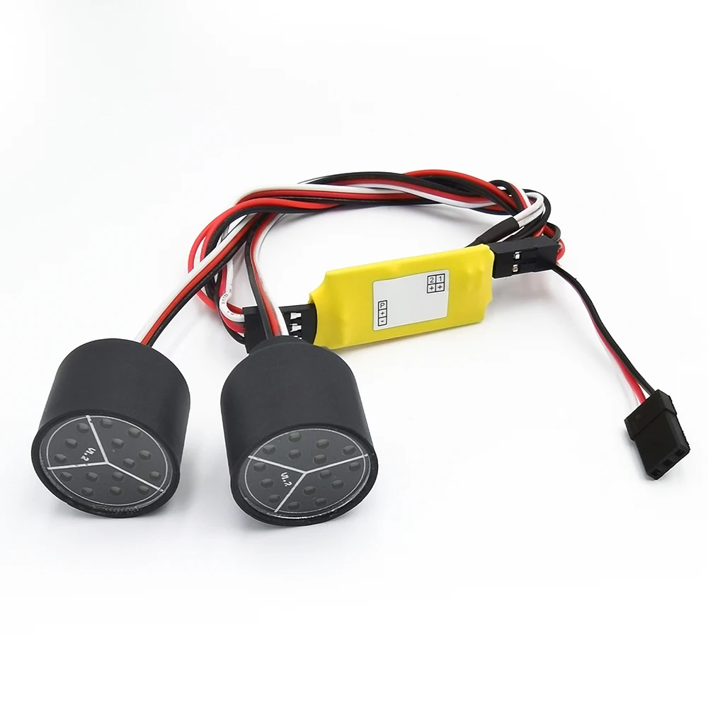 Передняя светодиодная фара MIBIDAO для осевого SCX10 III AXI03007 JEEP Wrangler AXI03006 Gladiator 1/10