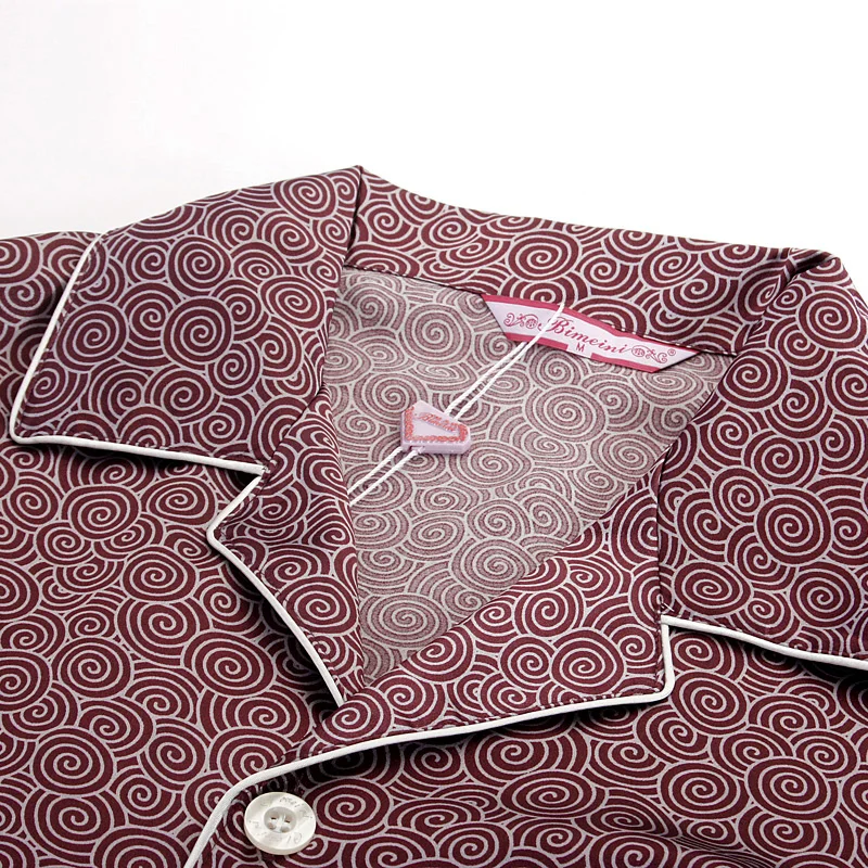 Men's Silk Pajamas Set Classic Satin Pajamas for Men Long Sleeve Pyjama Satin Home Suit for Men Summer Sleepwear Dropshipping