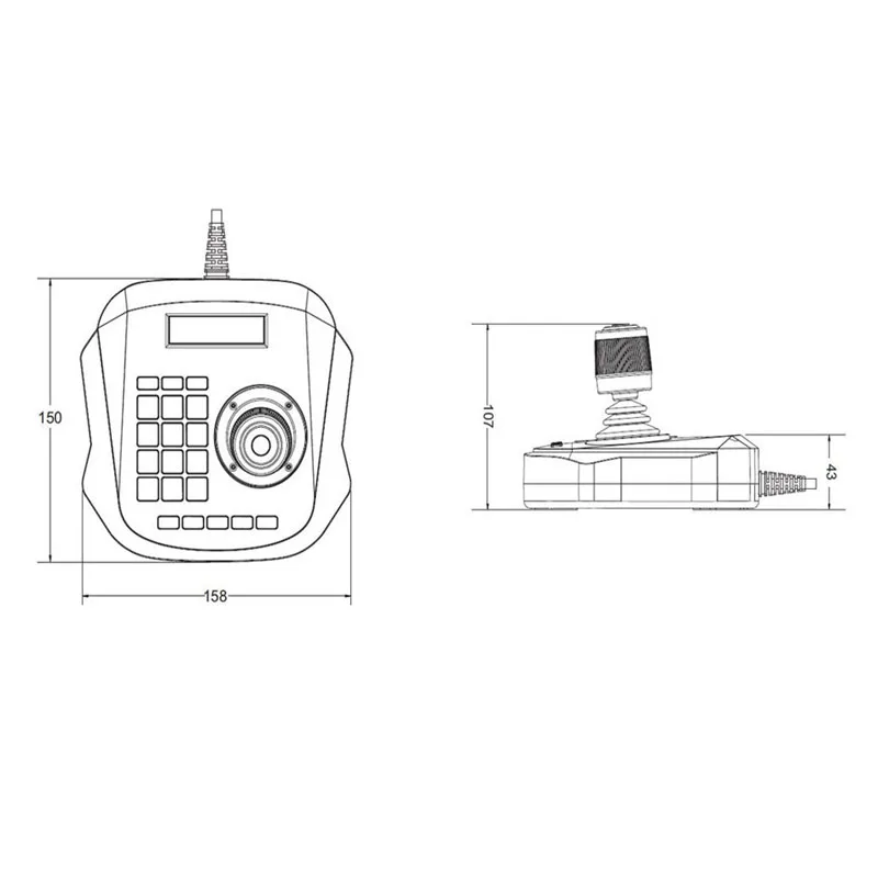 4D RS485 CCTV PTZ and Decoder Keyboard Controller For Analog Speed Dome Camera | Matrix