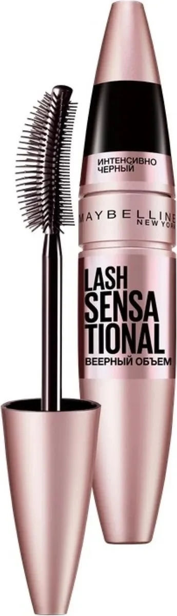 Maybelline NewYork Тушь для ресниц, сенсорный веерный интенсирующий эффект ресниц, потрясающая интенсивная Тушь для ресниц