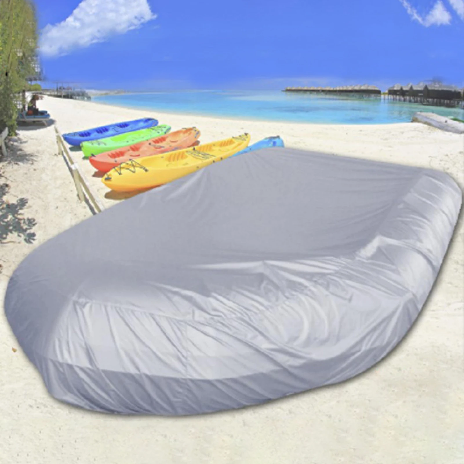 

Outdoor Boat Cover Heavy Duty Trailerable Boat Protective Cover Waterproof Dustproof Oxford Cloth Cover Boat Accessories Cover