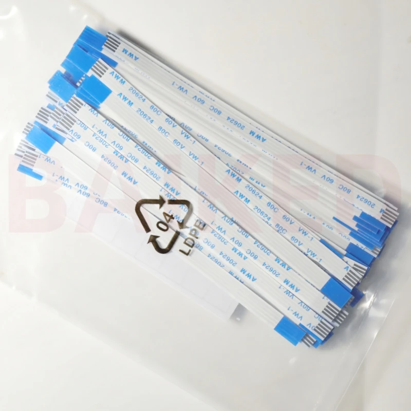 Плоский гибкий кабель FFC 100 шт. плоский FPC ЖК-кабель AWM 20624 80C 60 в интервал Φ FFC: 0 5 мм 1 4