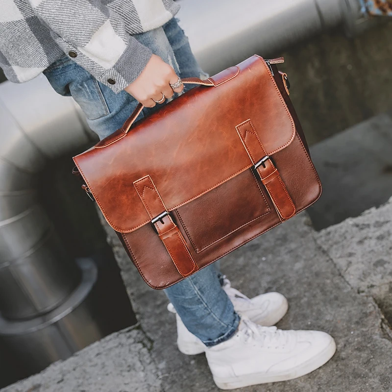 

Men New Bags Crossbody Male Bag For Leather Tote Briefcase Fashion For Handbags Messenger Handbag Shoulder Bag