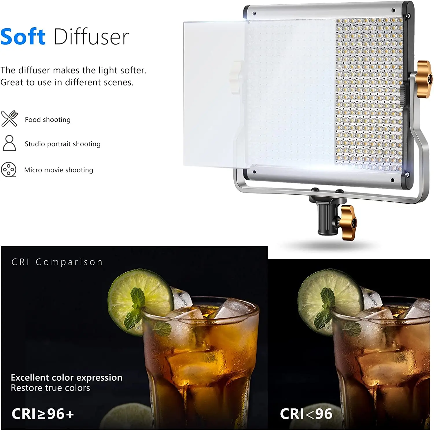 Neewer двухцветная осветительная лампа с регулируемой яркостью и U-образным