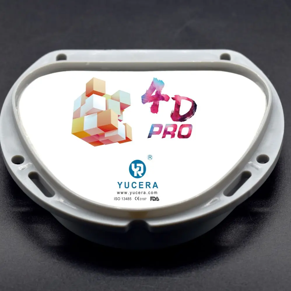 Denture zirconia disc 4D Pro multilayer and blocks compatible with all open cad cam milling machine with CE/ISO standard