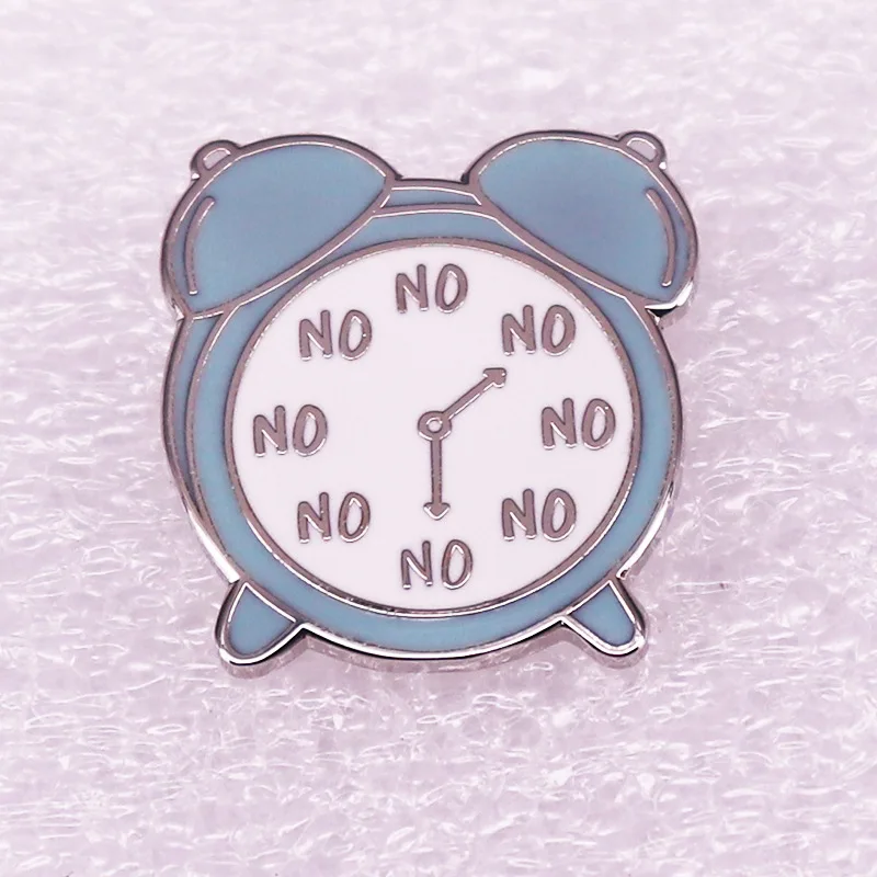 

Alarm Clock Cute Metal Enamel Backpack Bag Lapel Badge Brooch Pin