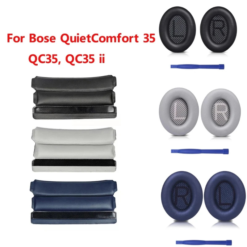 

Durable Ear Pads Headband Cushions for QC35/QC35ii Headset Earpads Earmuff Drop Shipping