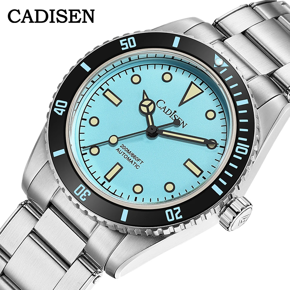 

CADISEN C8206 38mm Mens Watch NH35A Movemet Mechanical Automatic watch 20ATM waterproof diver swimming sport men Clock 2022 New