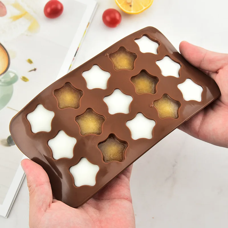 

15 Grids Stars Silicone Chocolate Cake Mold Fondant Ice Cream Moulds Pastry Decorations Non-stick Cookie Biscuit Baking Tools